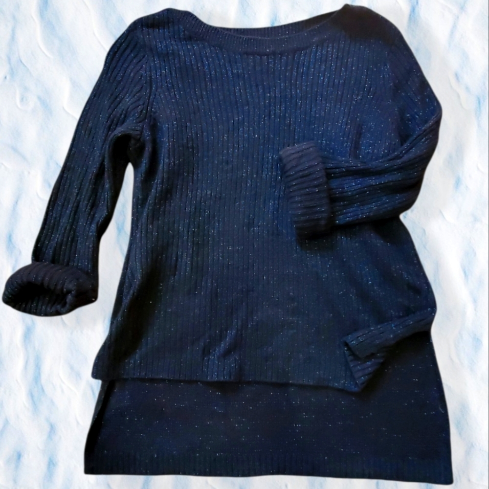 *M* H&M Sparkly Navy Blue Sweater